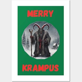 Merry Krampus Posters and Art